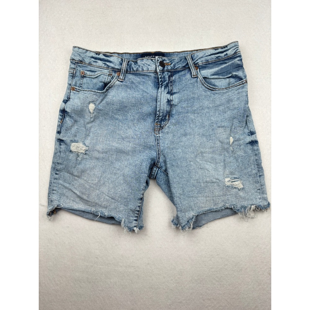 Aeropostale Cut Off Denim Shorts Mens 33‎ Distressed Skater